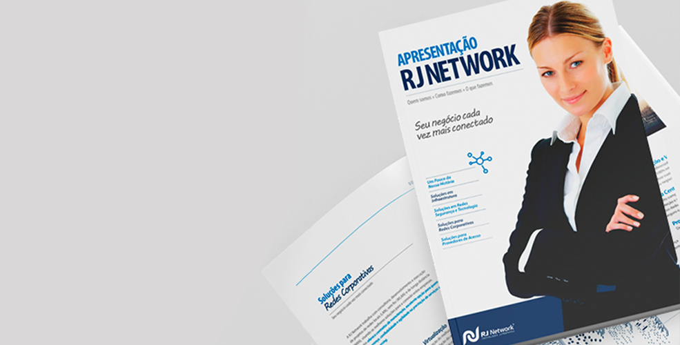 Folder da empresa RJ Network