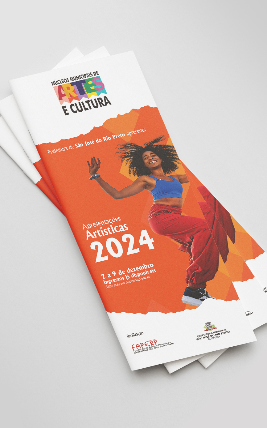 Folder do festival artístico de São José do Rio Preto