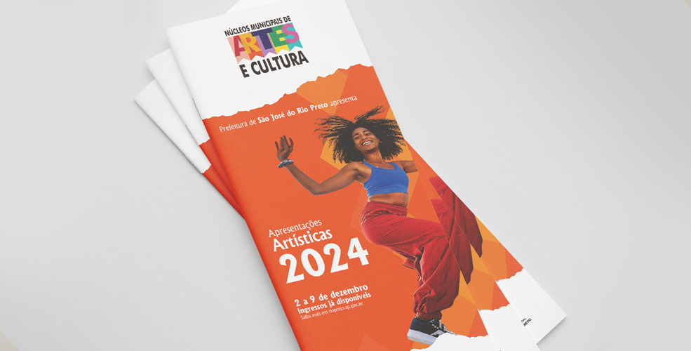 Folder do festival artístico de São José do Rio Preto