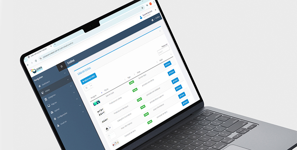 Computador com o software AdminStudio