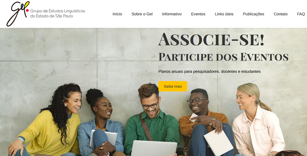 Computador com o site GEL