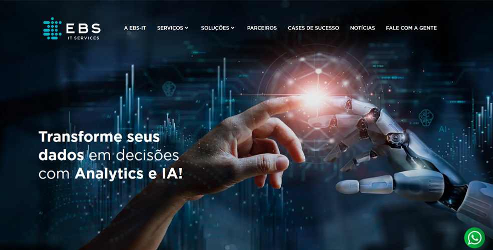 Computador com o site EBS-IT