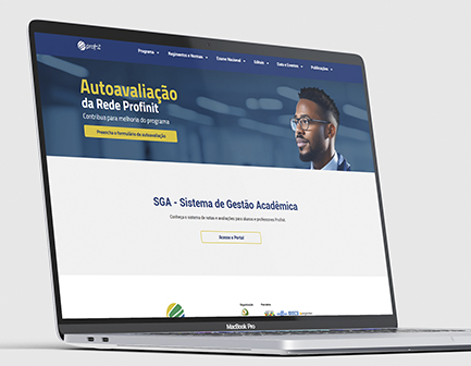 Computador com o site Profnit